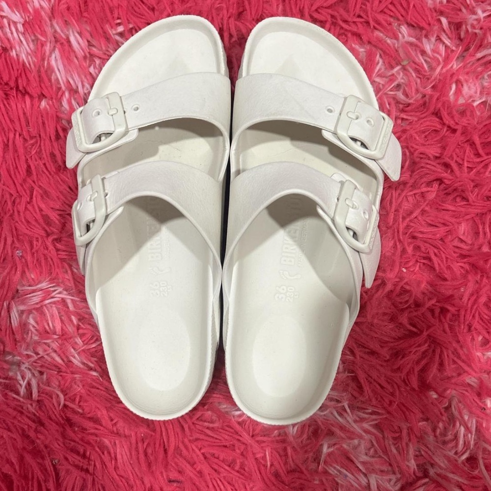 Birkenstock White Rubber Sandals size 36- New